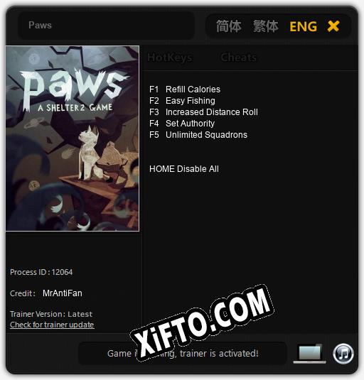 Paws: Трейнер +5 [v1.7]