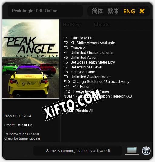 Peak Angle: Drift Online: Читы, Трейнер +13 [dR.oLLe]