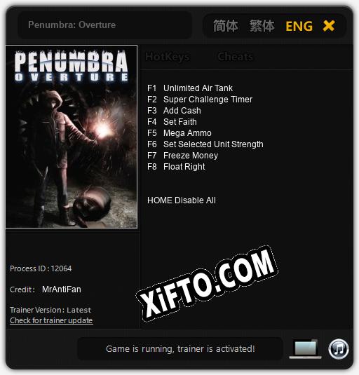 Penumbra: Overture: Трейнер +8 [v1.9]