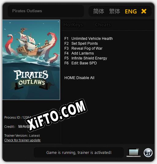 Трейнер для Pirates Outlaws [v1.0.3]
