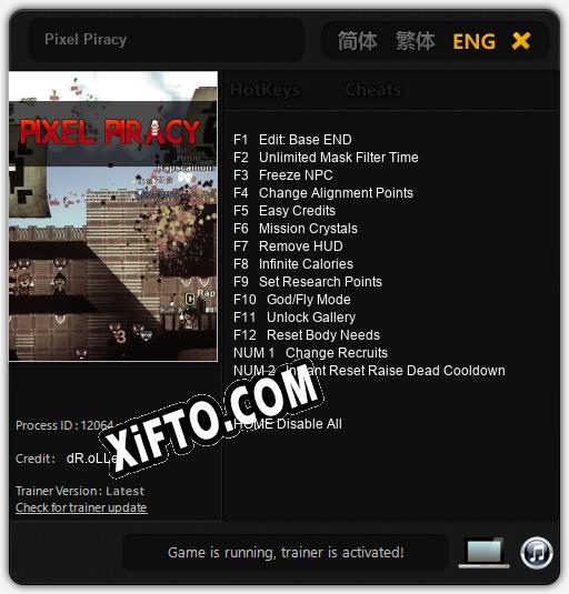 Трейнер для Pixel Piracy [v1.0.7]