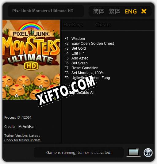 Трейнер для PixelJunk Monsters Ultimate HD [v1.0.6]