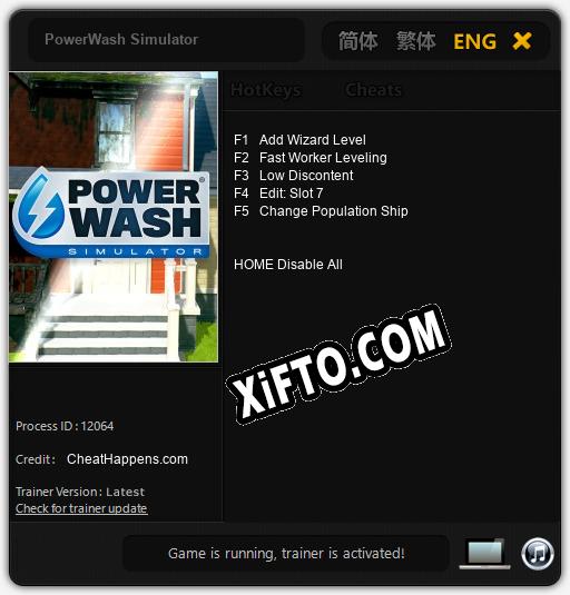 Трейнер для PowerWash Simulator [v1.0.9]