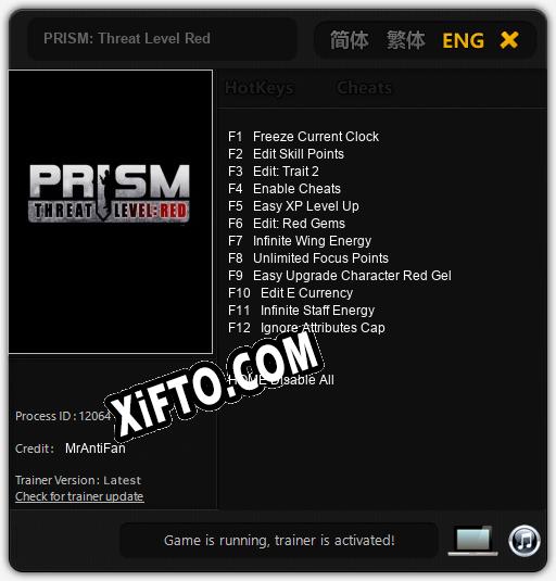 PRISM: Threat Level Red: ТРЕЙНЕР И ЧИТЫ (V1.0.51)