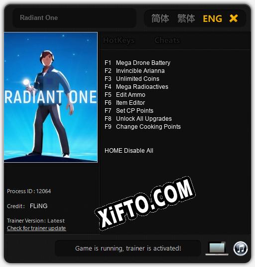 Radiant One: ТРЕЙНЕР И ЧИТЫ (V1.0.3)