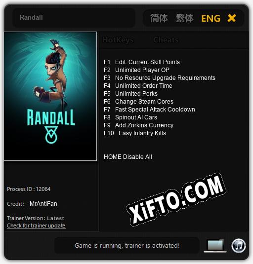 Трейнер для Randall [v1.0.8]