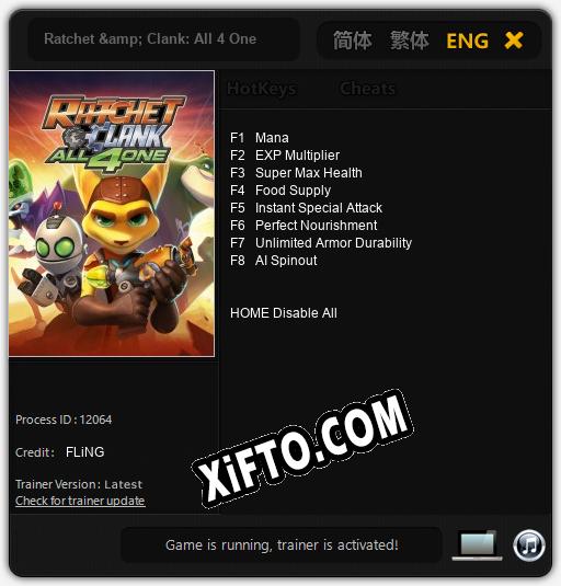 Ratchet & Clank: All 4 One: Трейнер +8 [v1.6]