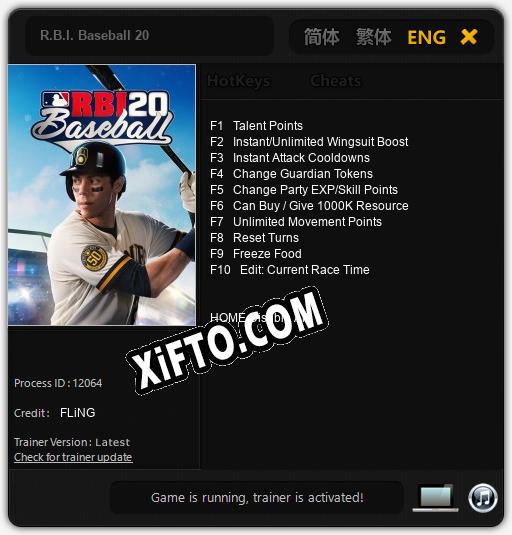 R.B.I. Baseball 20: ТРЕЙНЕР И ЧИТЫ (V1.0.10)