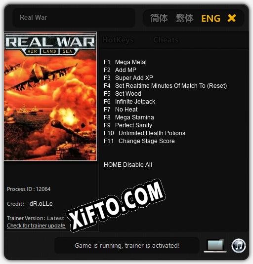 Real War: Трейнер +11 [v1.6]