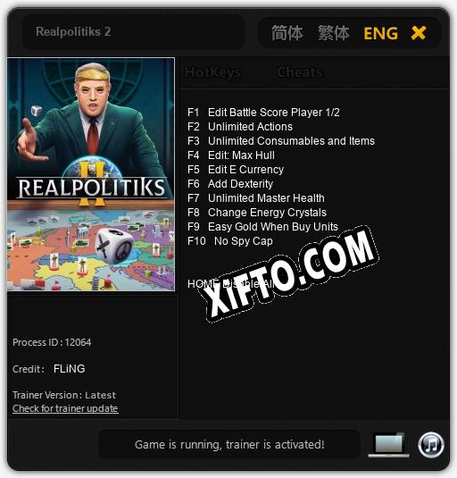 Realpolitiks 2: ТРЕЙНЕР И ЧИТЫ (V1.0.69)