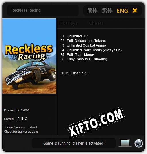 Reckless Racing: Трейнер +6 [v1.3]