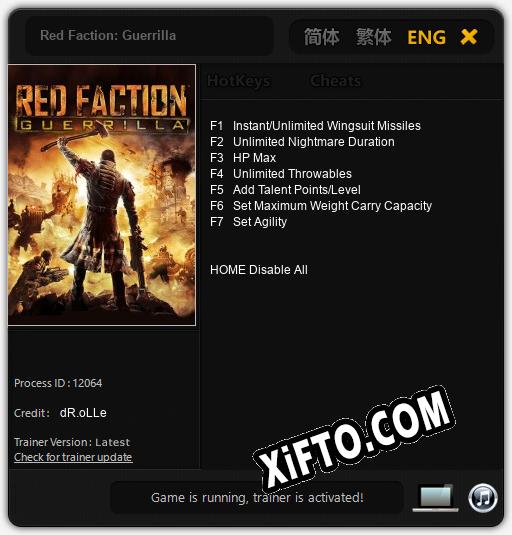 Red Faction: Guerrilla: Читы, Трейнер +7 [dR.oLLe]