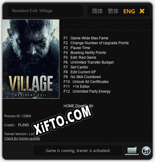 Resident Evil: Village: Читы, Трейнер +12 [FLiNG]