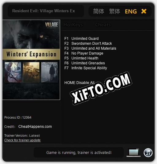 Resident Evil: Village Winters Expansion: Читы, Трейнер +7 [CheatHappens.com]