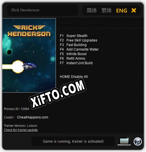 Трейнер для Rick Henderson [v1.0.6]