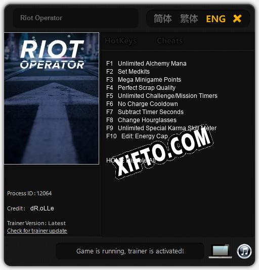 Riot Operator: Читы, Трейнер +10 [dR.oLLe]