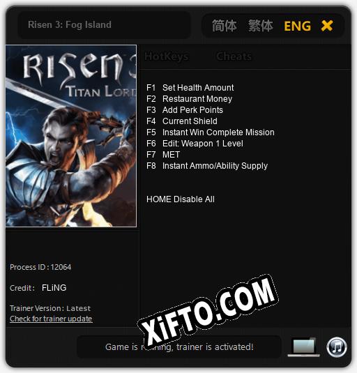 Risen 3: Fog Island: ТРЕЙНЕР И ЧИТЫ (V1.0.77)