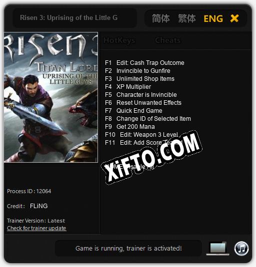 Risen 3: Uprising of the Little Guys: Читы, Трейнер +11 [FLiNG]