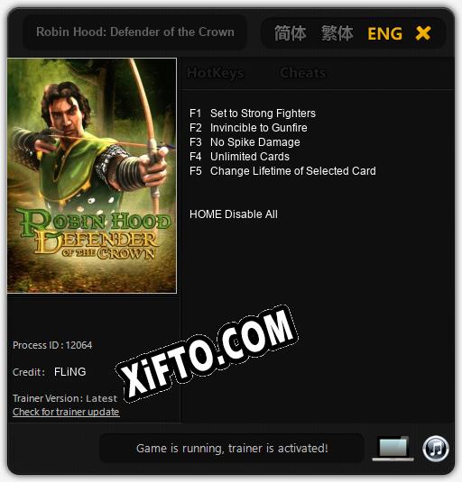 Трейнер для Robin Hood: Defender of the Crown [v1.0.3]