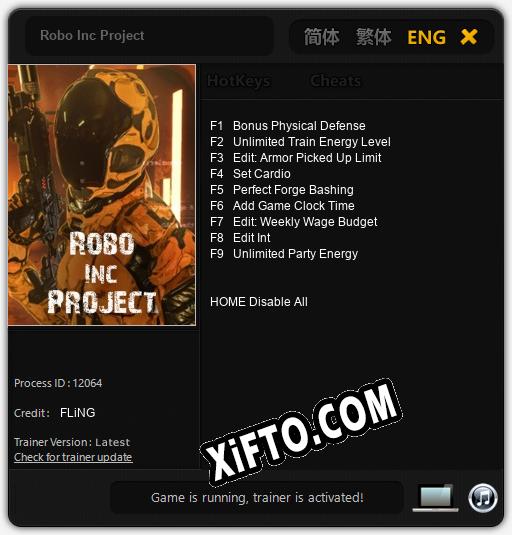 Robo Inc Project: ТРЕЙНЕР И ЧИТЫ (V1.0.54)