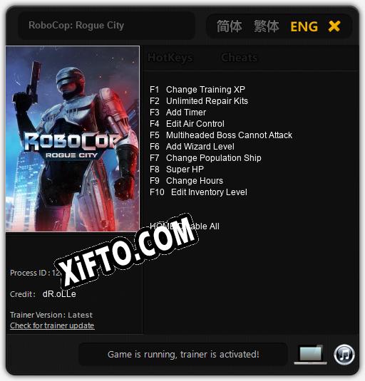 Трейнер для RoboCop: Rogue City [v1.0.7]