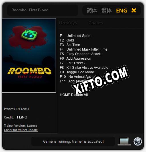 Трейнер для Roombo: First Blood [v1.0.5]