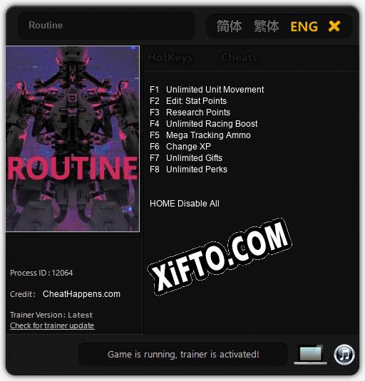 Routine: ТРЕЙНЕР И ЧИТЫ (V1.0.46)