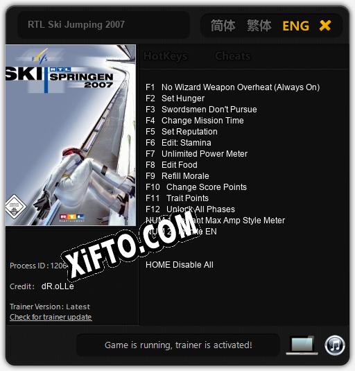 RTL Ski Jumping 2007: Трейнер +14 [v1.1]