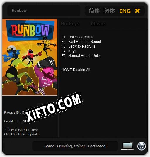 Runbow: ТРЕЙНЕР И ЧИТЫ (V1.0.33)