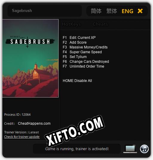 Трейнер для Sagebrush [v1.0.1]