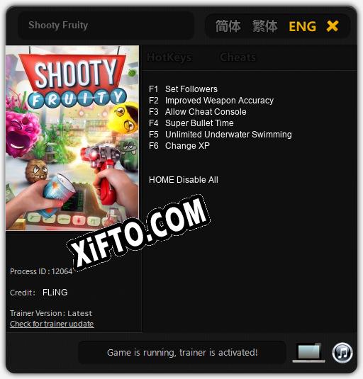 Shooty Fruity: Трейнер +6 [v1.2]