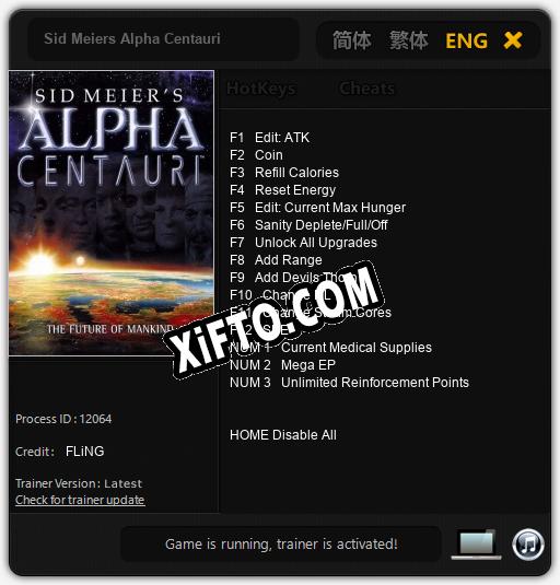 Sid Meiers Alpha Centauri: ТРЕЙНЕР И ЧИТЫ (V1.0.4)