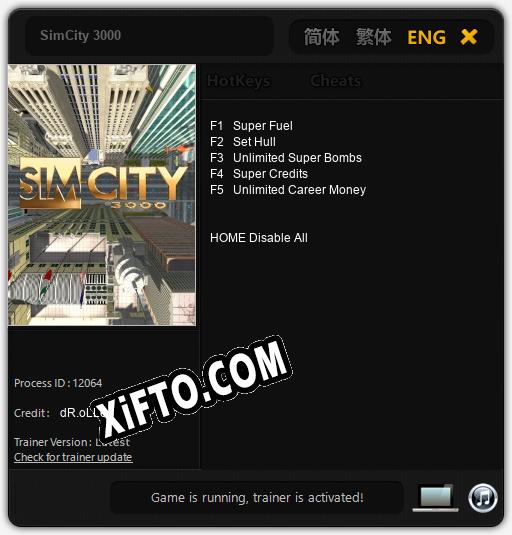 SimCity 3000: Читы, Трейнер +5 [dR.oLLe]