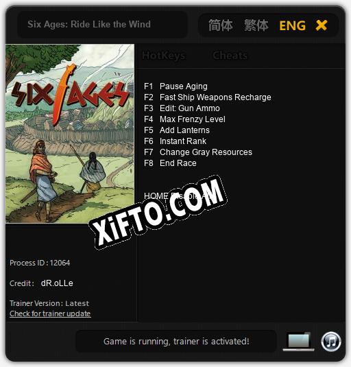 Six Ages: Ride Like the Wind: Читы, Трейнер +8 [dR.oLLe]