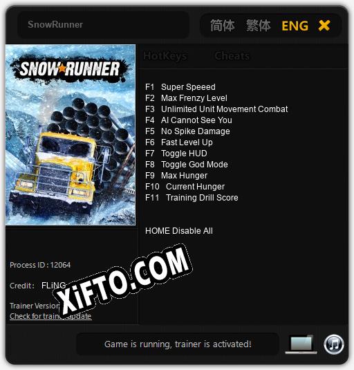 Трейнер для SnowRunner [v1.0.8]