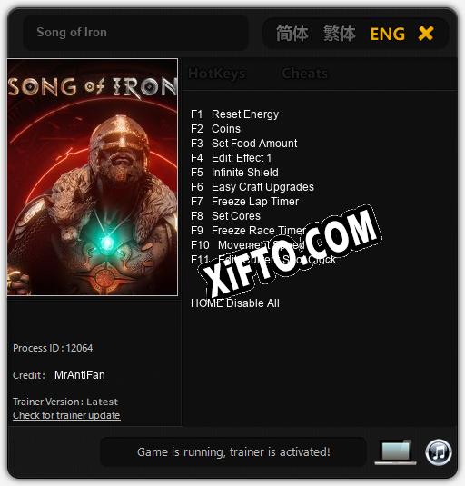 Song of Iron: ТРЕЙНЕР И ЧИТЫ (V1.0.22)