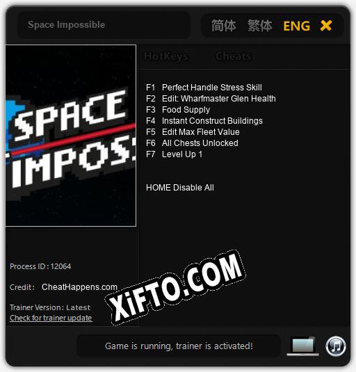 Space Impossible: Читы, Трейнер +7 [CheatHappens.com]