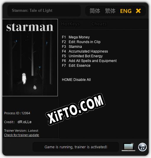 Starman: Tale of Light: Трейнер +7 [v1.4]