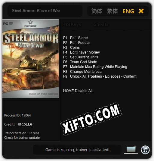 Steel Armor: Blaze of War: ТРЕЙНЕР И ЧИТЫ (V1.0.82)