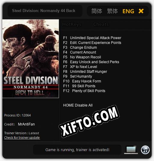 Steel Division: Normandy 44 Back to Hell: Читы, Трейнер +12 [MrAntiFan]