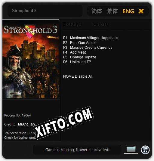 Трейнер для Stronghold 3 [v1.0.9]