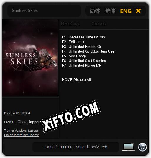 Sunless Skies: ТРЕЙНЕР И ЧИТЫ (V1.0.35)