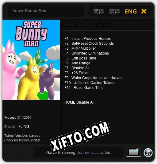 Super Bunny Man: Трейнер +11 [v1.8]