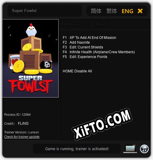 Трейнер для Super Fowlst [v1.0.1]