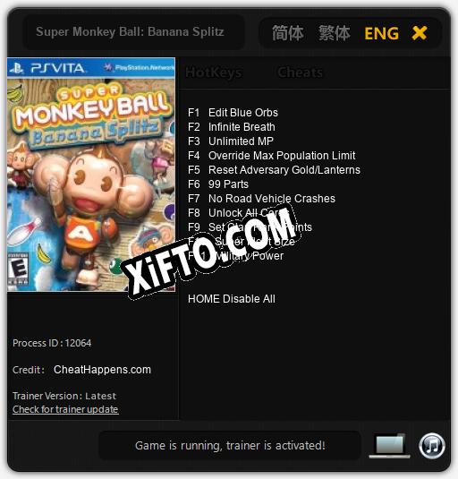 Super Monkey Ball: Banana Splitz: Трейнер +11 [v1.3]