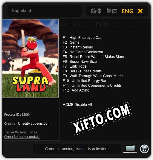 Трейнер для Supraland [v1.0.8]