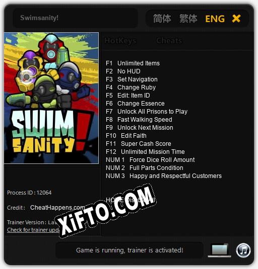 Swimsanity!: ТРЕЙНЕР И ЧИТЫ (V1.0.77)