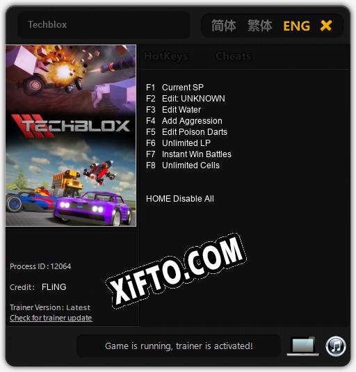 Techblox: Трейнер +8 [v1.3]