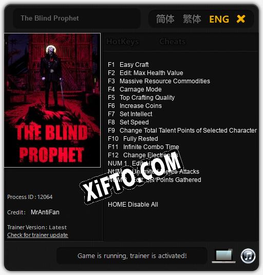 The Blind Prophet: Трейнер +15 [v1.8]