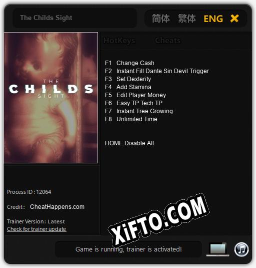 The Childs Sight: Трейнер +8 [v1.7]